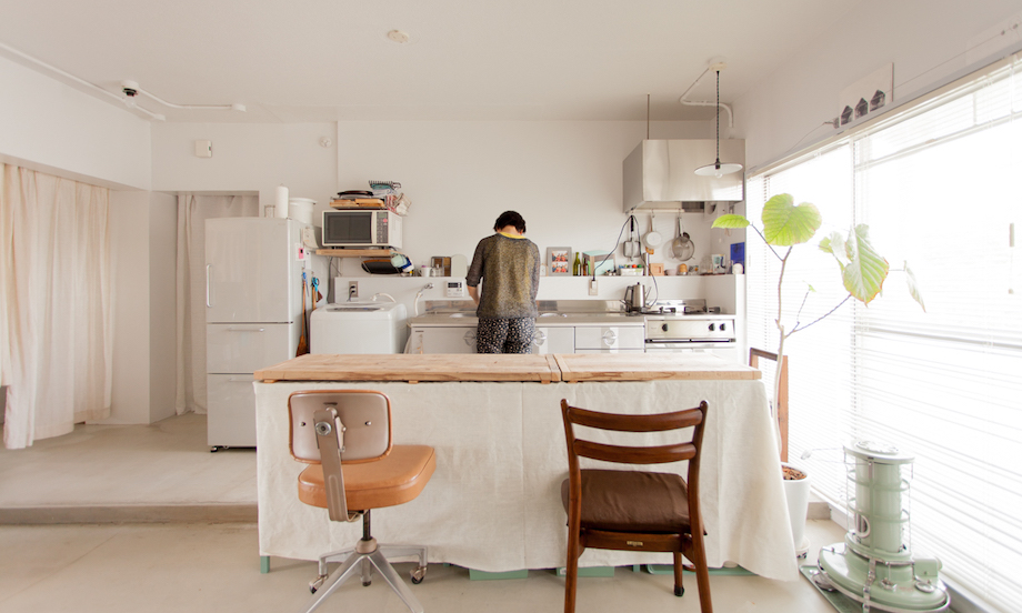 緑の中の団地をリノベーション Diy レトロなアトリエ空間を作る Ecodeco エコデコ リノベーション事例