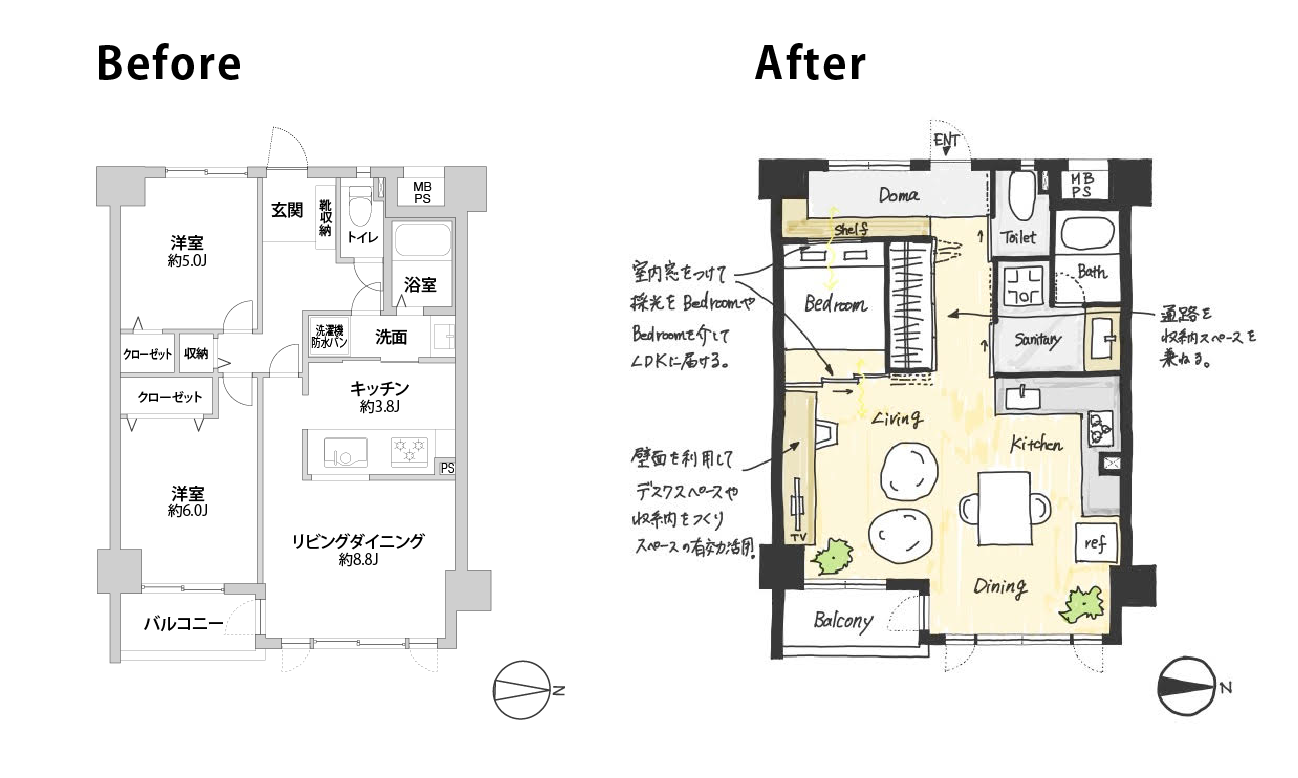 beforeAfter間取り図